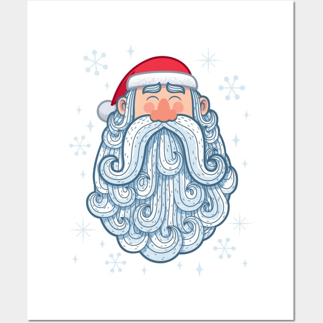 Santa Portrait 2 Happy Wall Art by Malchev